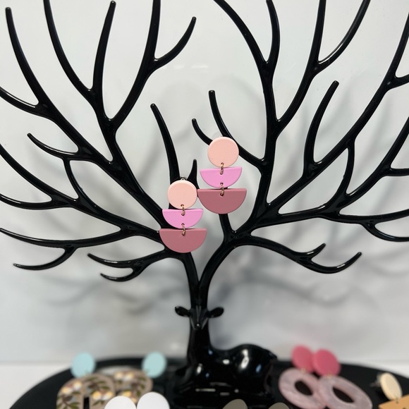 Handmade Polymer Clay Statement Earrings - Picture 3 of 3